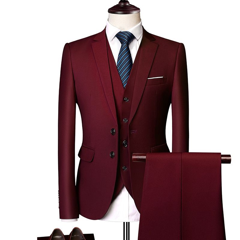 Men Formal Wear Wedding Guest - Korean Style Slim Fit Men's Suit