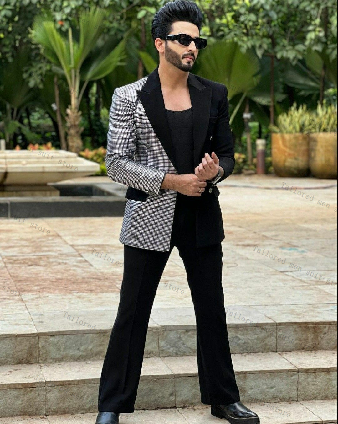 Men Formal Wear Wedding Guest - Black Men Suits Set 2 Pieces