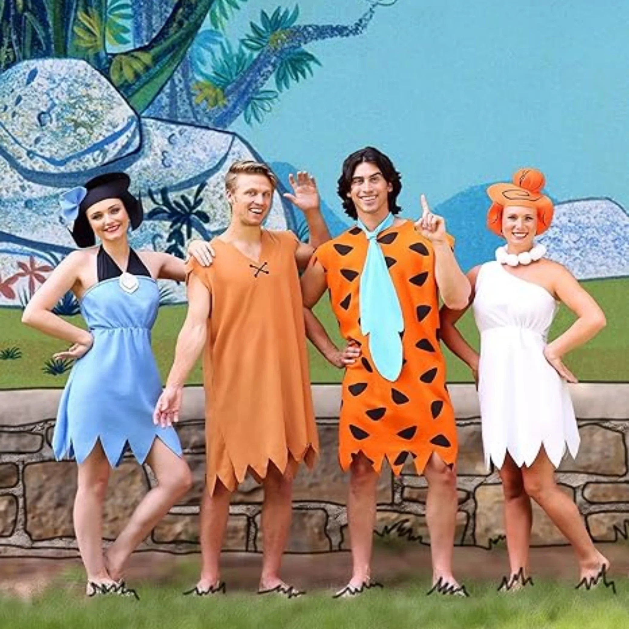 Men Formal Wear Set - Adult Fred and Wilma Hominid Costume