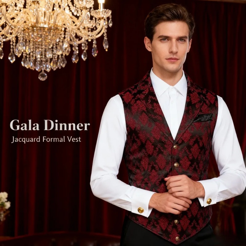 Slim Fit Vest British Retro St - مراجعة Formal Wear For Men Black Suit وسعره