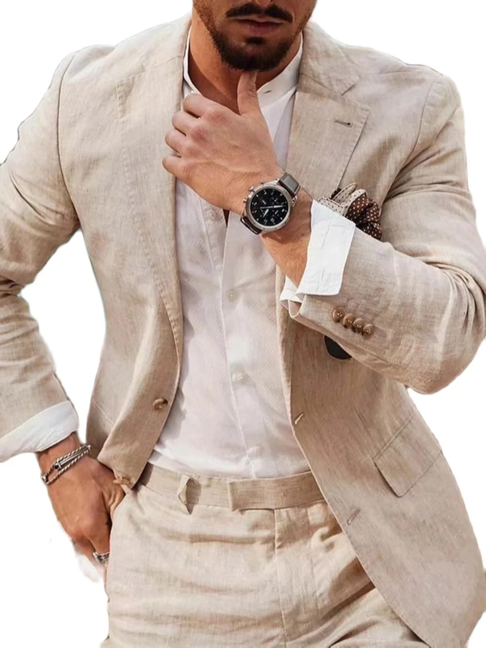 Summer Beach Business Linen Me - مراجعة Formal Men Party Wear Jacket وسعره