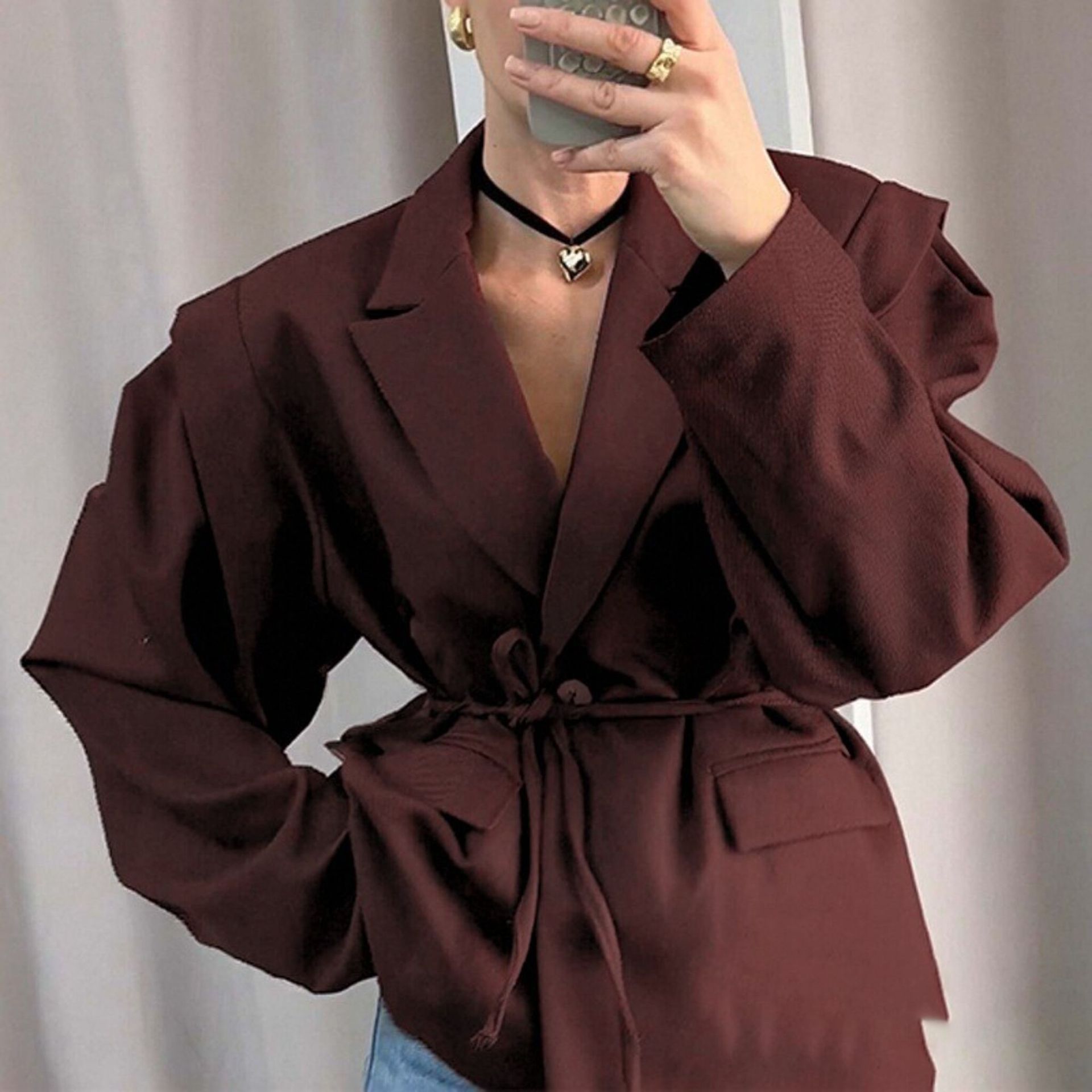 Zekye Women's Blazer with High - مراجعة Men'S Formal Wear Belt وسعره
