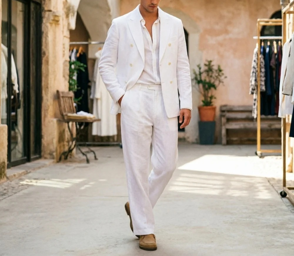 Sage Green Linen Men Suits Rel - مراجعة Men Formal Wear Wedding Guest وسعره