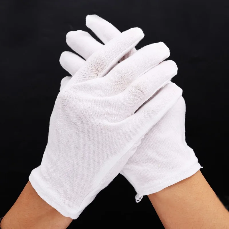 1pair White Cotton Gloves Men  - مراجعة Formal Wear Gloves Men وسعره