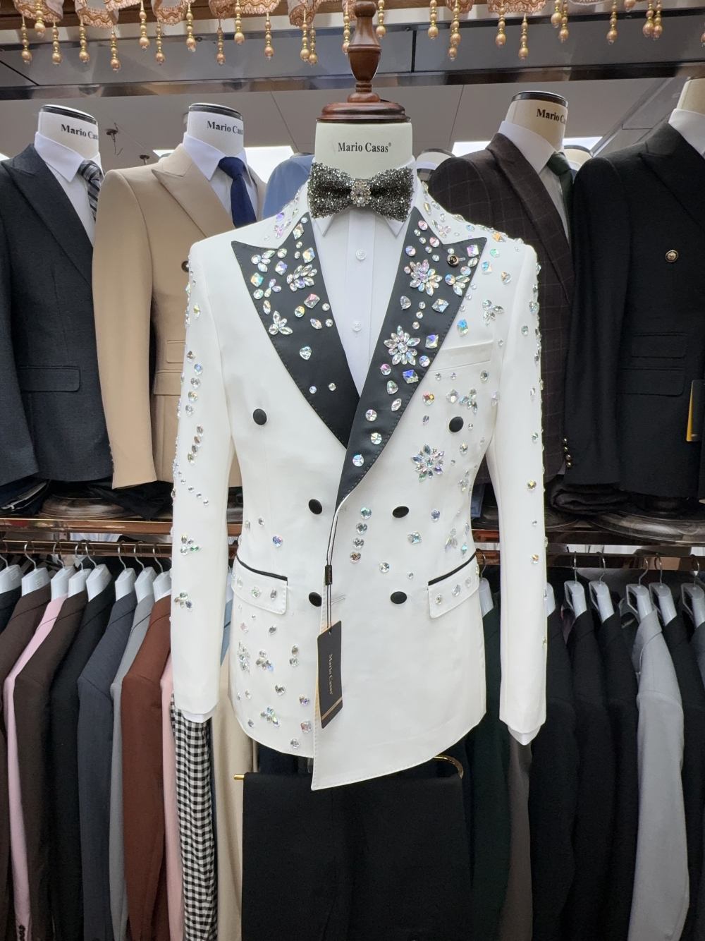 2025 Sparkly In Stock Crystals - مراجعة Formal Men Party Wear Jacket وسعره