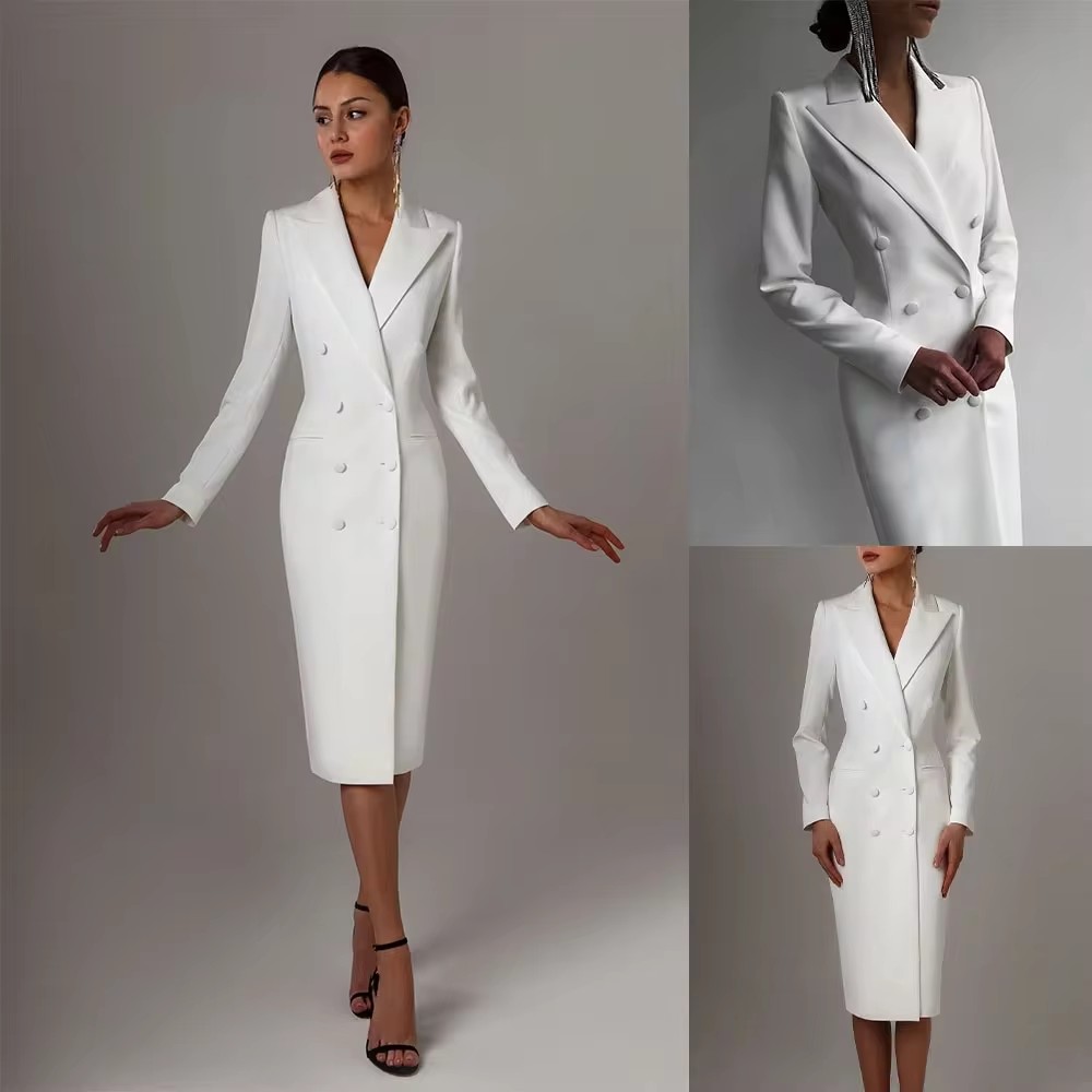 Autumn White Double Breasted W - مراجعة Men Formal Wear Wedding Guest وسعره