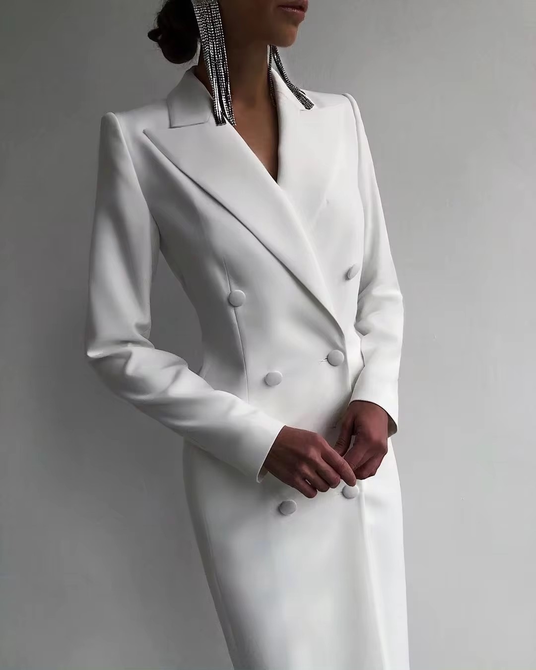 Autumn White Double Breasted W - مراجعة Men Formal Wear Wedding Guest وسعره