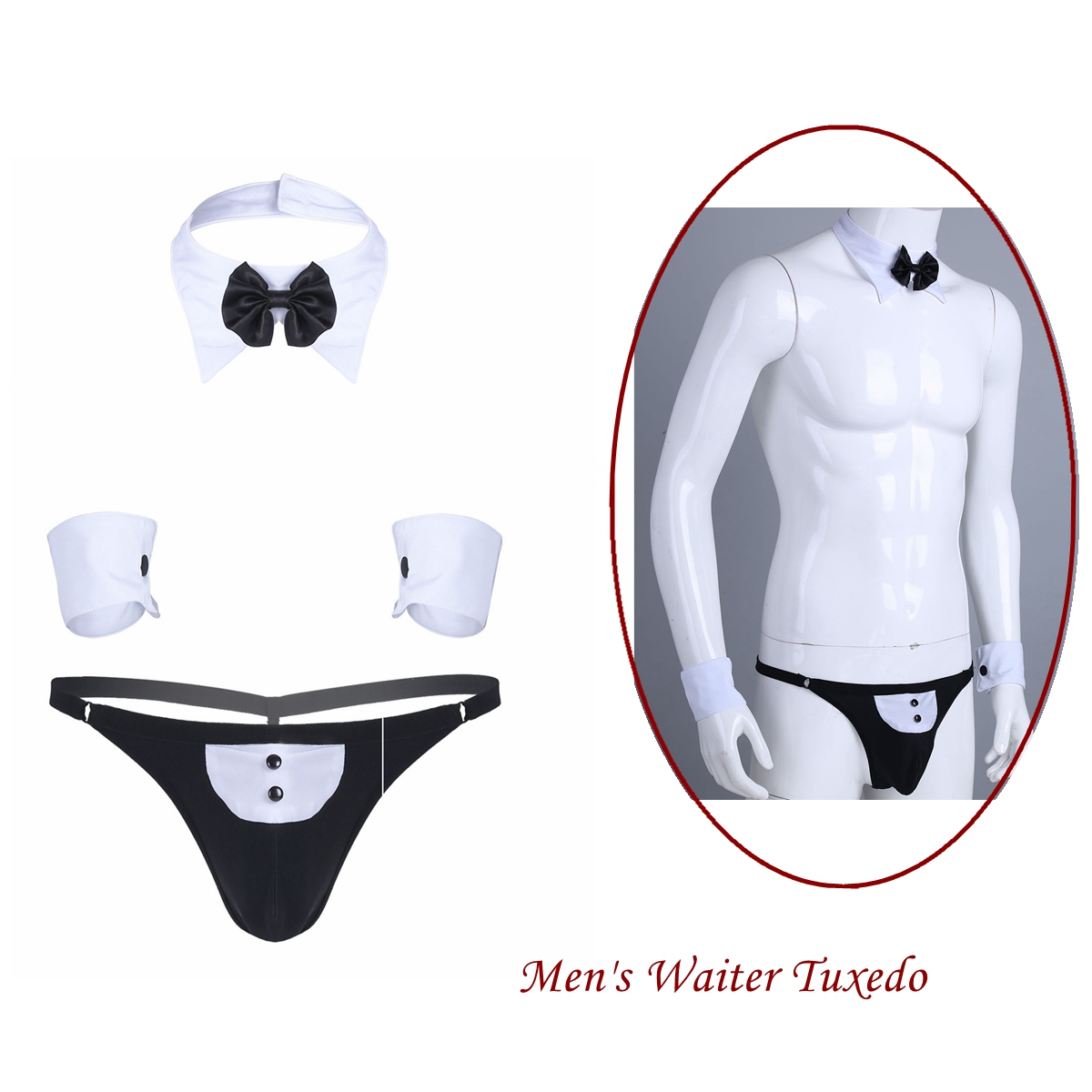 Men Cosplay Waiter Lingerie Se - مراجعة Men Formal Wear Set وسعره