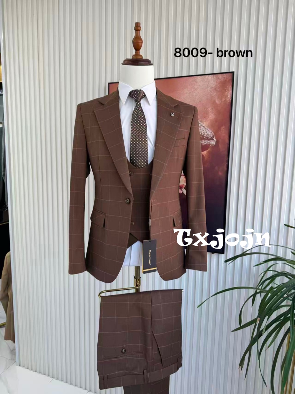 Men's Plaid Tuxedo 3 Pieces Ja - مراجعة Formal Men Party Wear Jacket وسعره