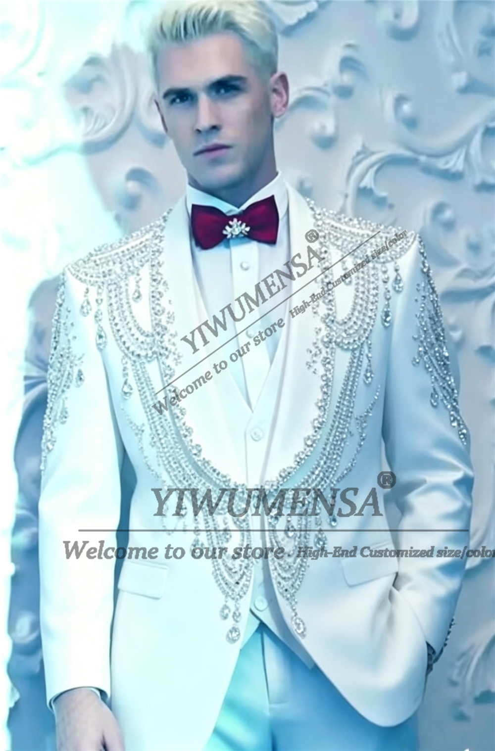Male Fashion Beading Crystals  - مراجعة Men'S Formal Wear In Wedding وسعره