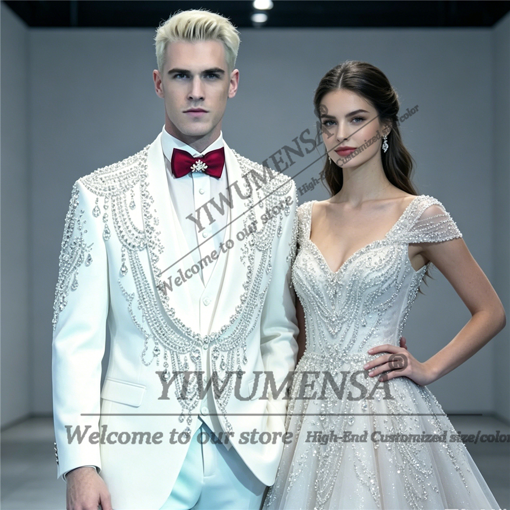 Male Fashion Beading Crystals  - مراجعة Men'S Formal Wear In Wedding وسعره
