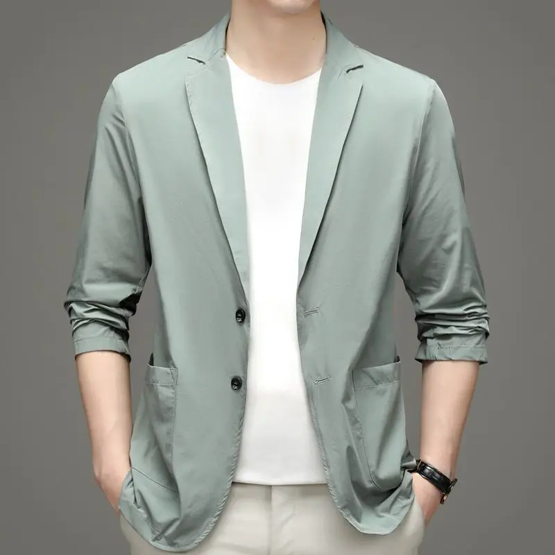 New Summer Men Thin Blazers Bu - مراجعة Men Formal Wear Summer وسعره