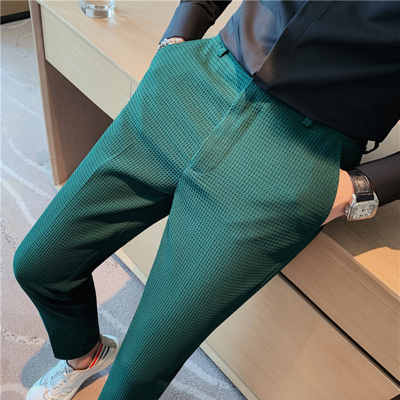 2024 Autumn New Waffle Stretch - مراجعة Men Formal Wear Set وسعره