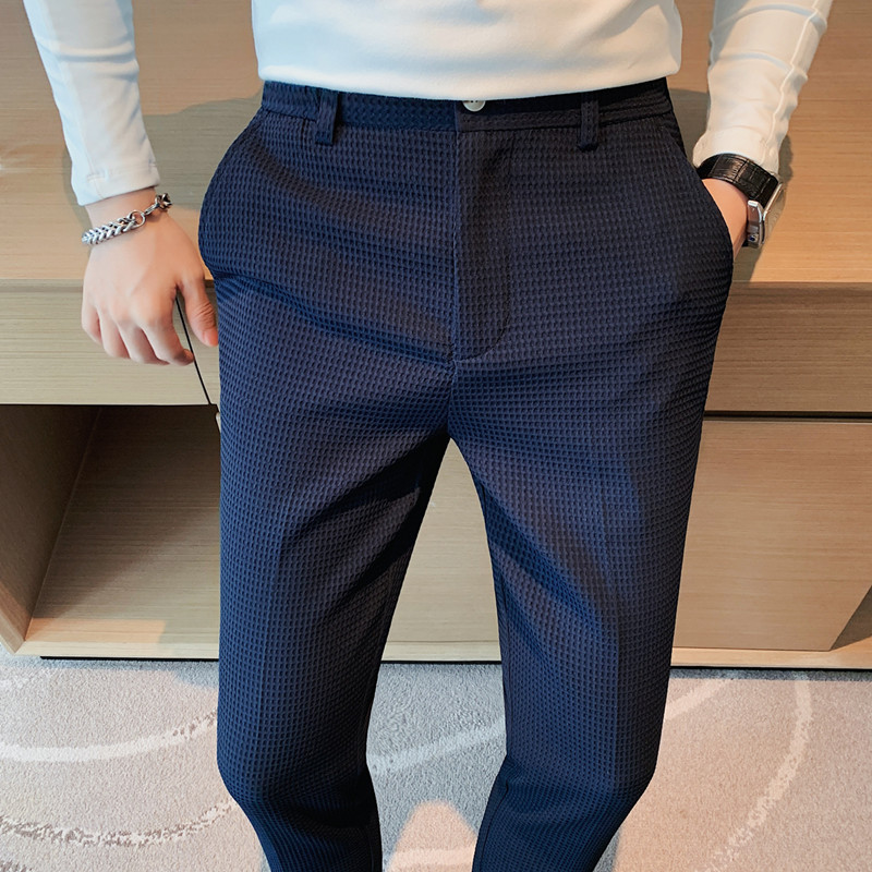 2024 Autumn New Waffle Stretch - مراجعة Men Formal Wear Set وسعره