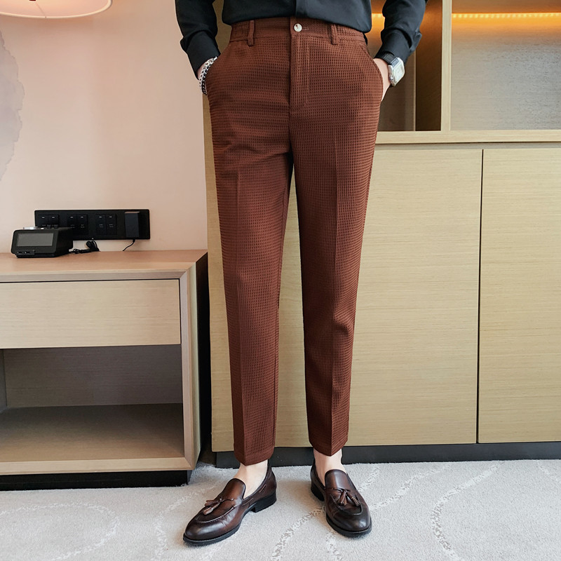 2024 Autumn New Waffle Stretch - مراجعة Men Formal Wear Set وسعره