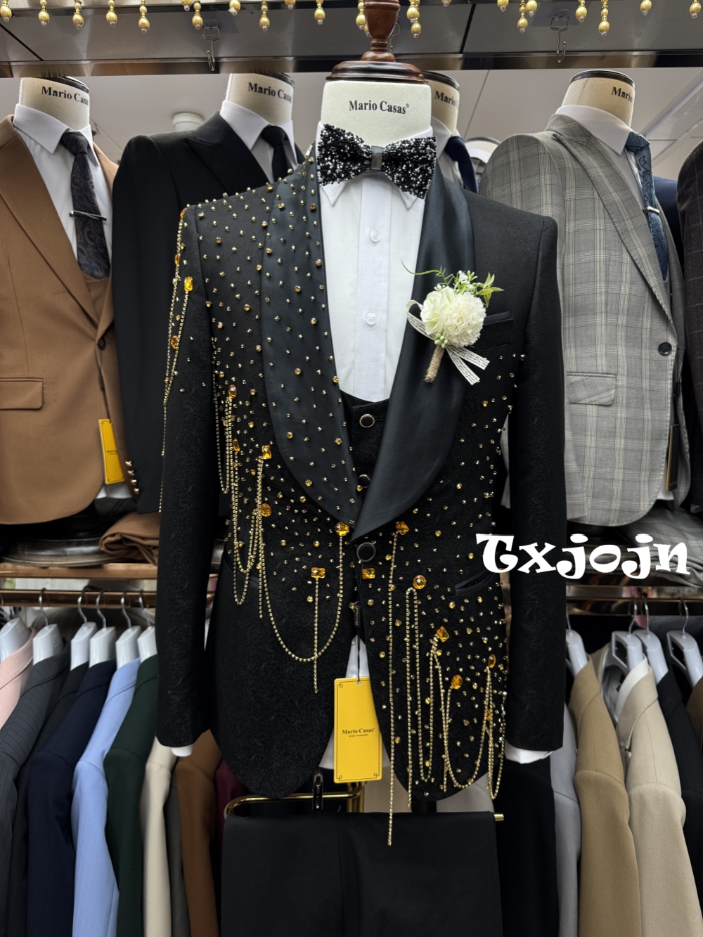 New Golden Beaded Tassel Suit  - مراجعة Men'S Formal Wear In Wedding وسعره