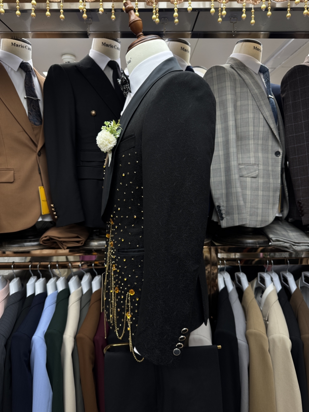New Golden Beaded Tassel Suit  - مراجعة Men'S Formal Wear In Wedding وسعره