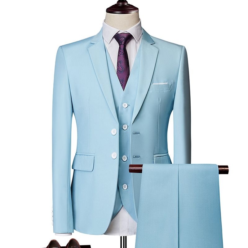 Korean Style Slim Fit Men's Su - مراجعة Men Formal Wear Wedding Guest وسعره