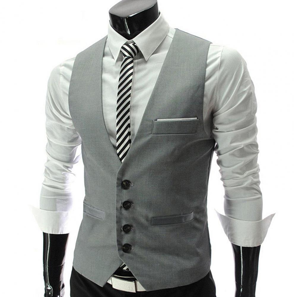 Men Vest Single Breasted Suit  - مراجعة Men Formal Wear Vest وسعره
