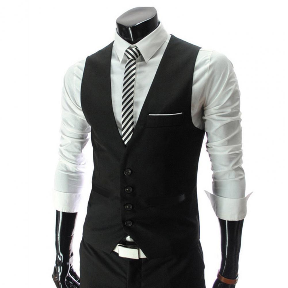 Men Vest Single Breasted Suit  - مراجعة Men Formal Wear Vest وسعره