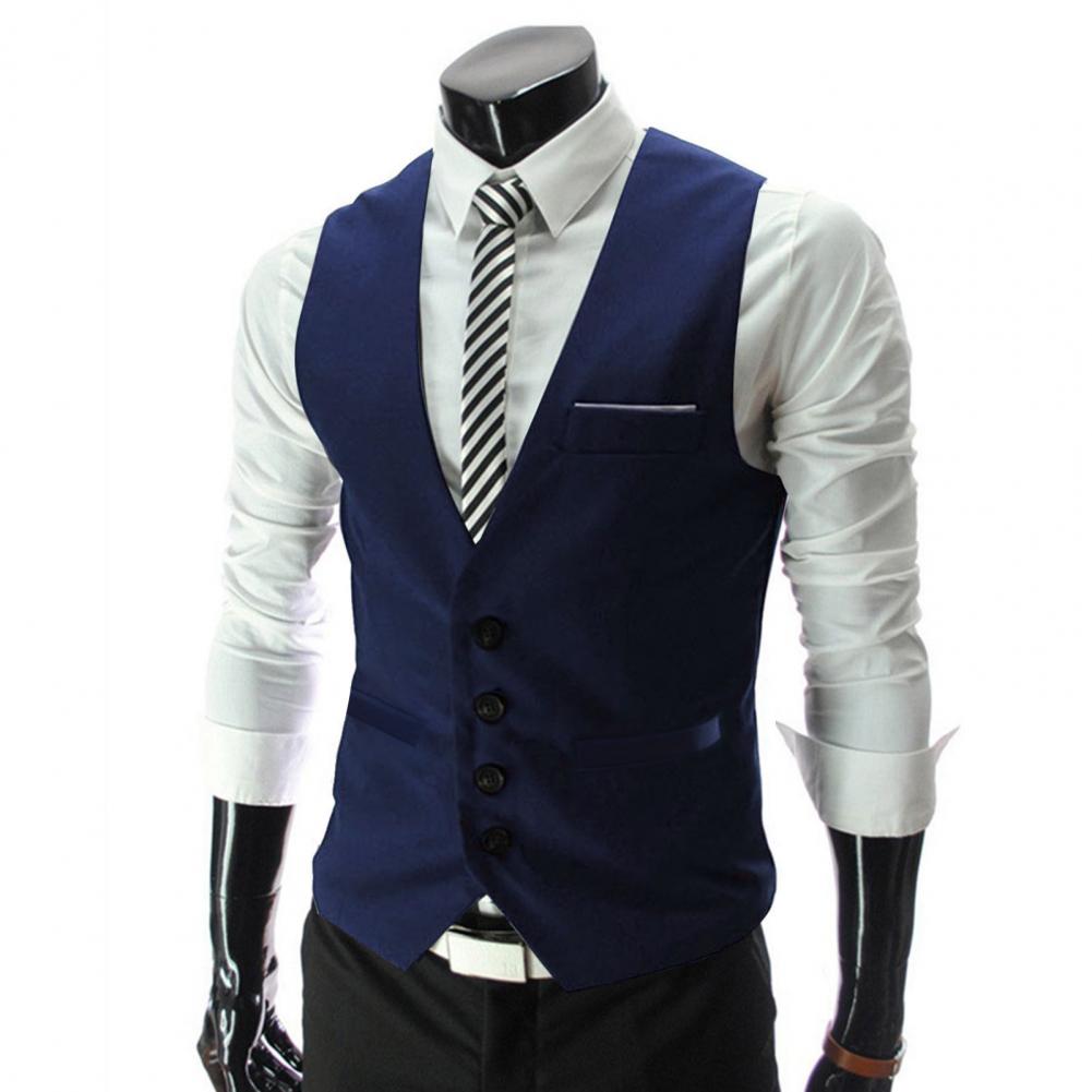 Men Vest Single Breasted Suit  - مراجعة Men Formal Wear Vest وسعره