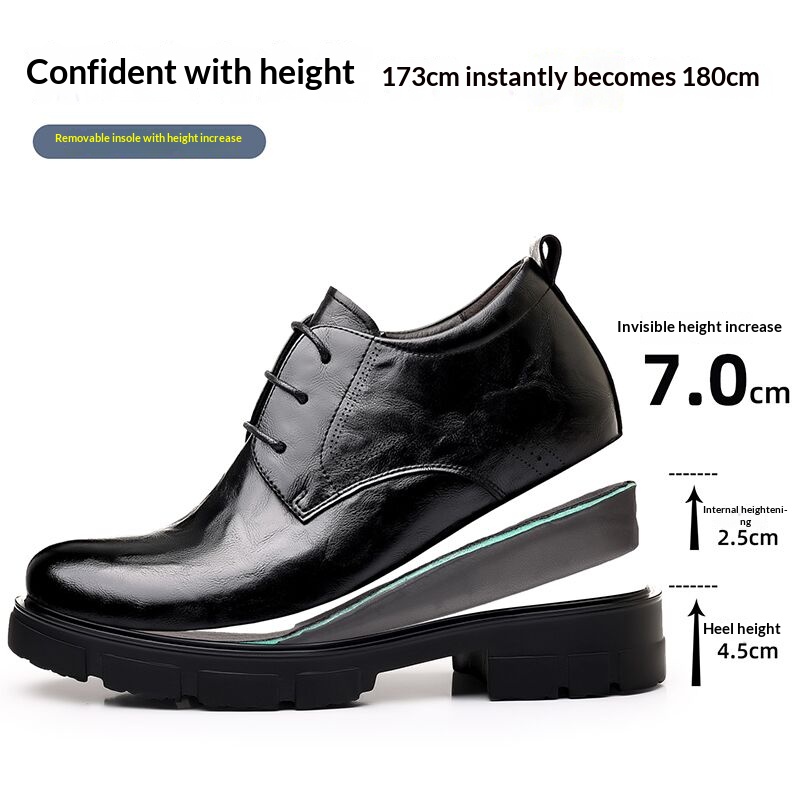 Men 7CM Elevator Business Shoe - مراجعة Formal Men Daily Wear Slippers وسعره