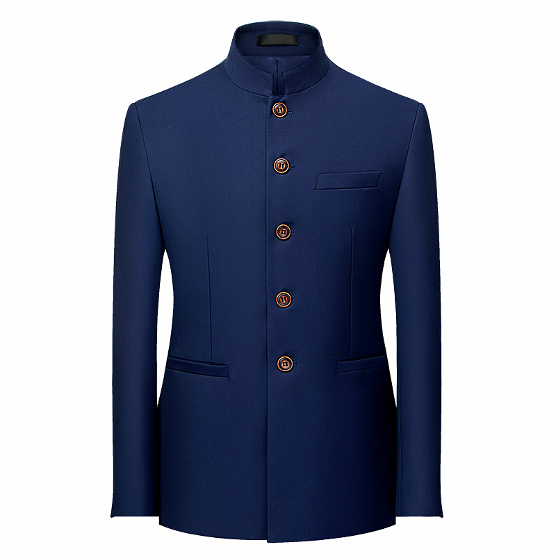 2026 Men's Chinese Style Long  - مراجعة Formal Wear For Men Black Suit وسعره