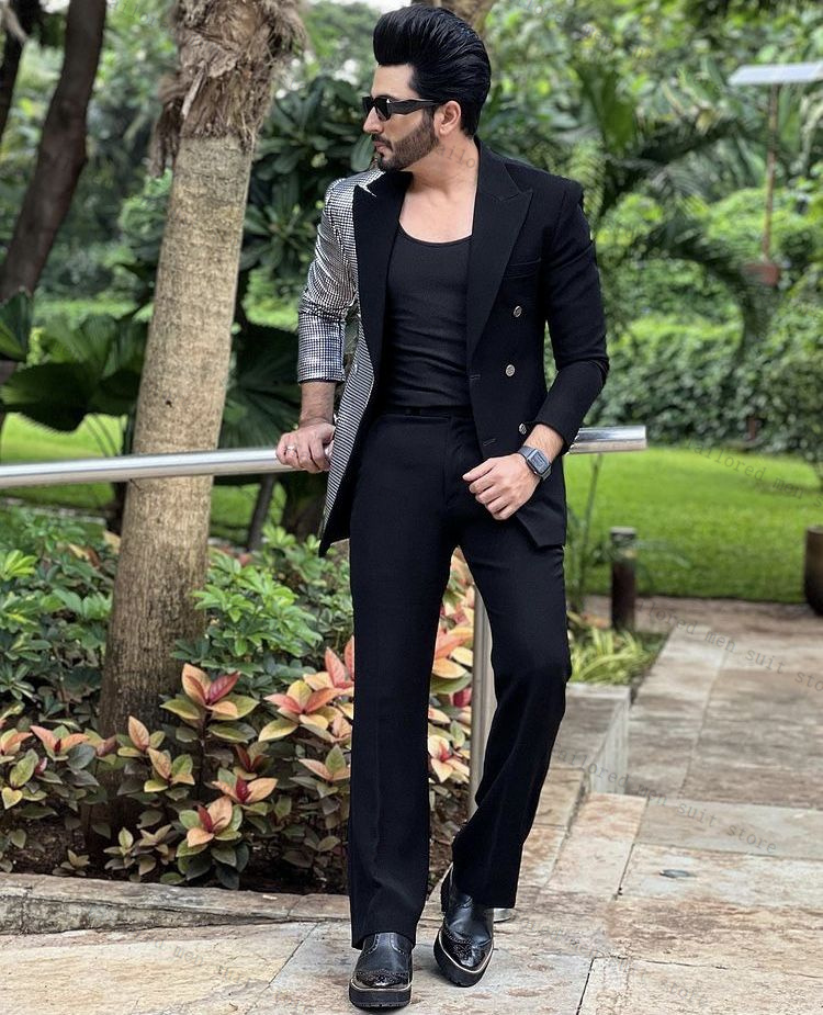 Black Men Suits Set 2 Pieces C - مراجعة Men Formal Wear Wedding Guest وسعره