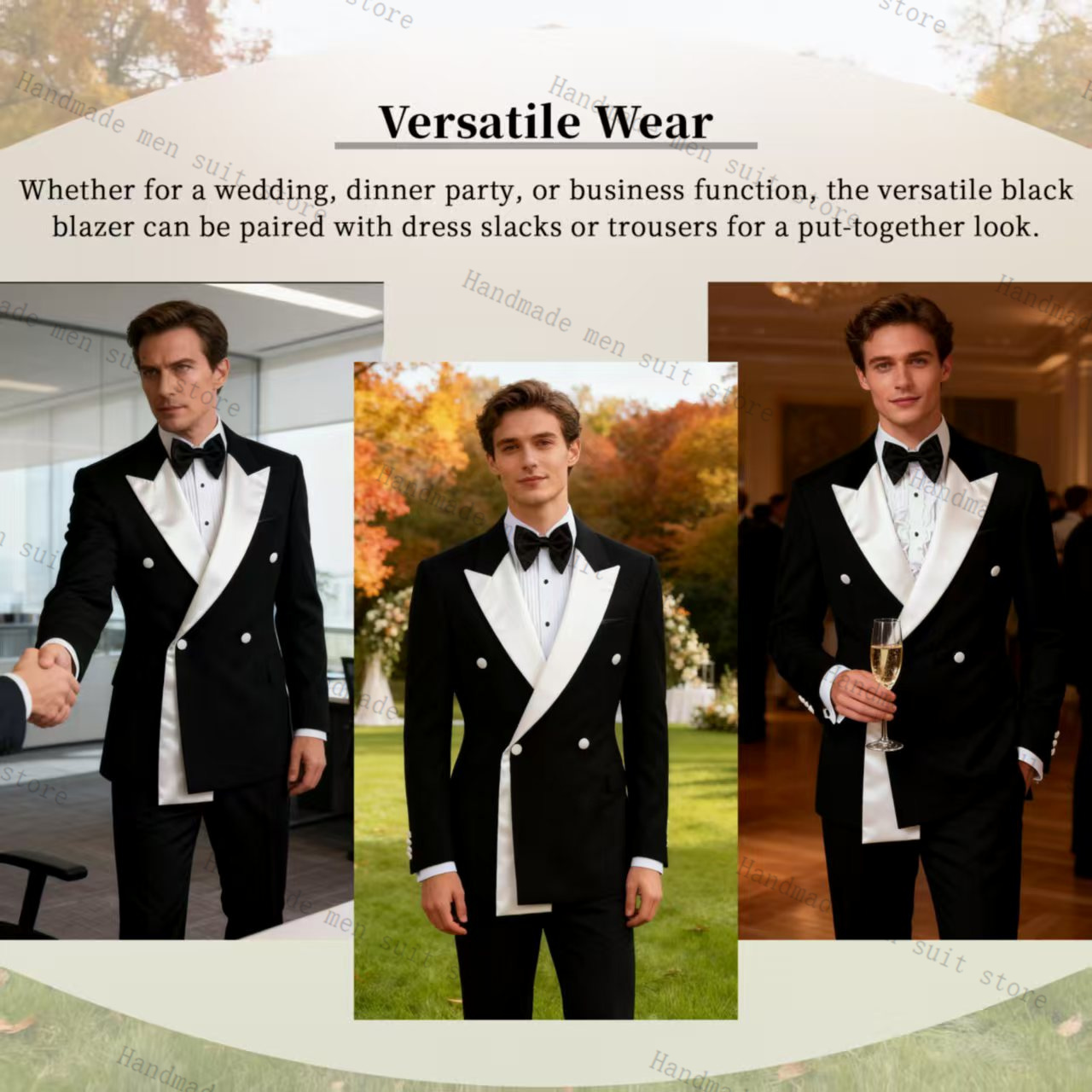 Autumn Men Suits 2 Piece Blaze - مراجعة Men Formal Wear Wedding Guest وسعره