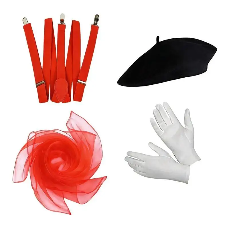 4PCS Men Women Mime Costume Ha - مراجعة Formal Wear Gloves Men وسعره