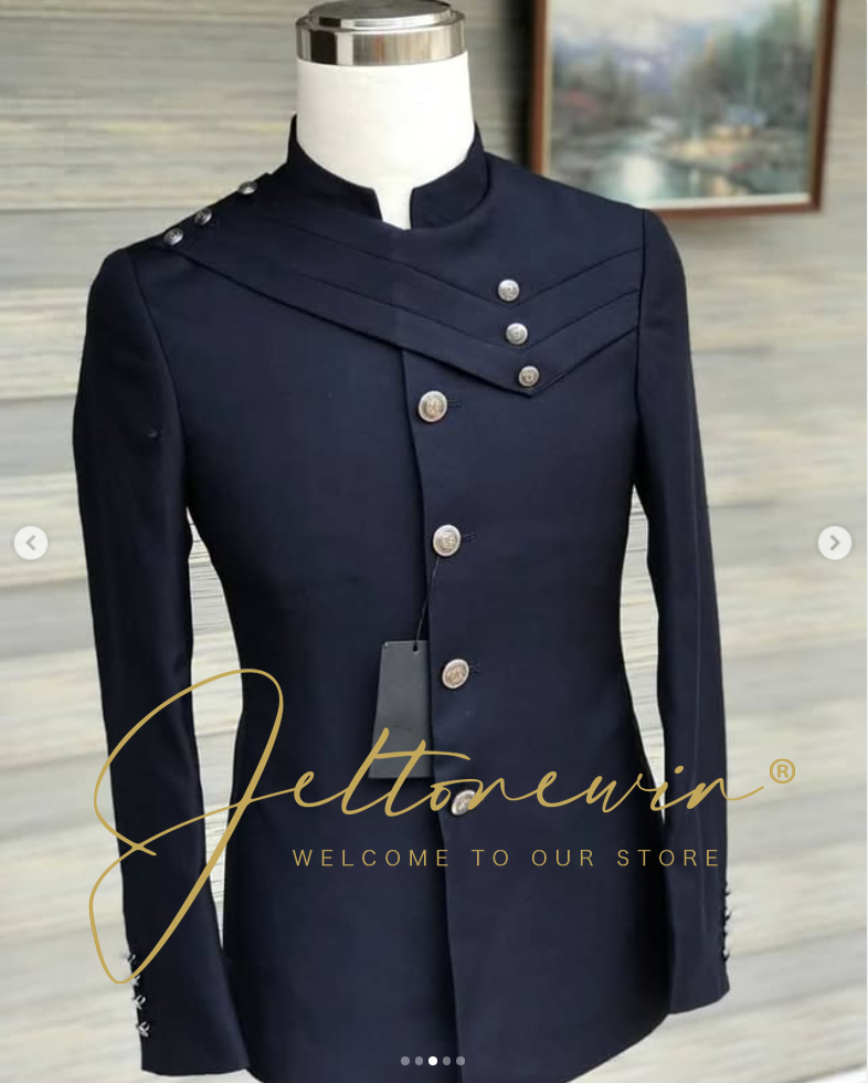 Men's Navy Blue Suit Set with  - مراجعة Men'S Formal Wear In Wedding وسعره
