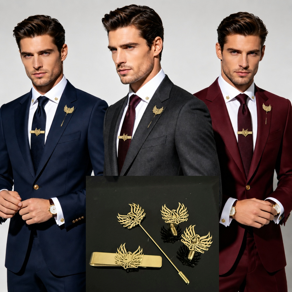 Custom Cufflink Tie Set Bar Pe - مراجعة Men'S Formal Wear In Wedding وسعره