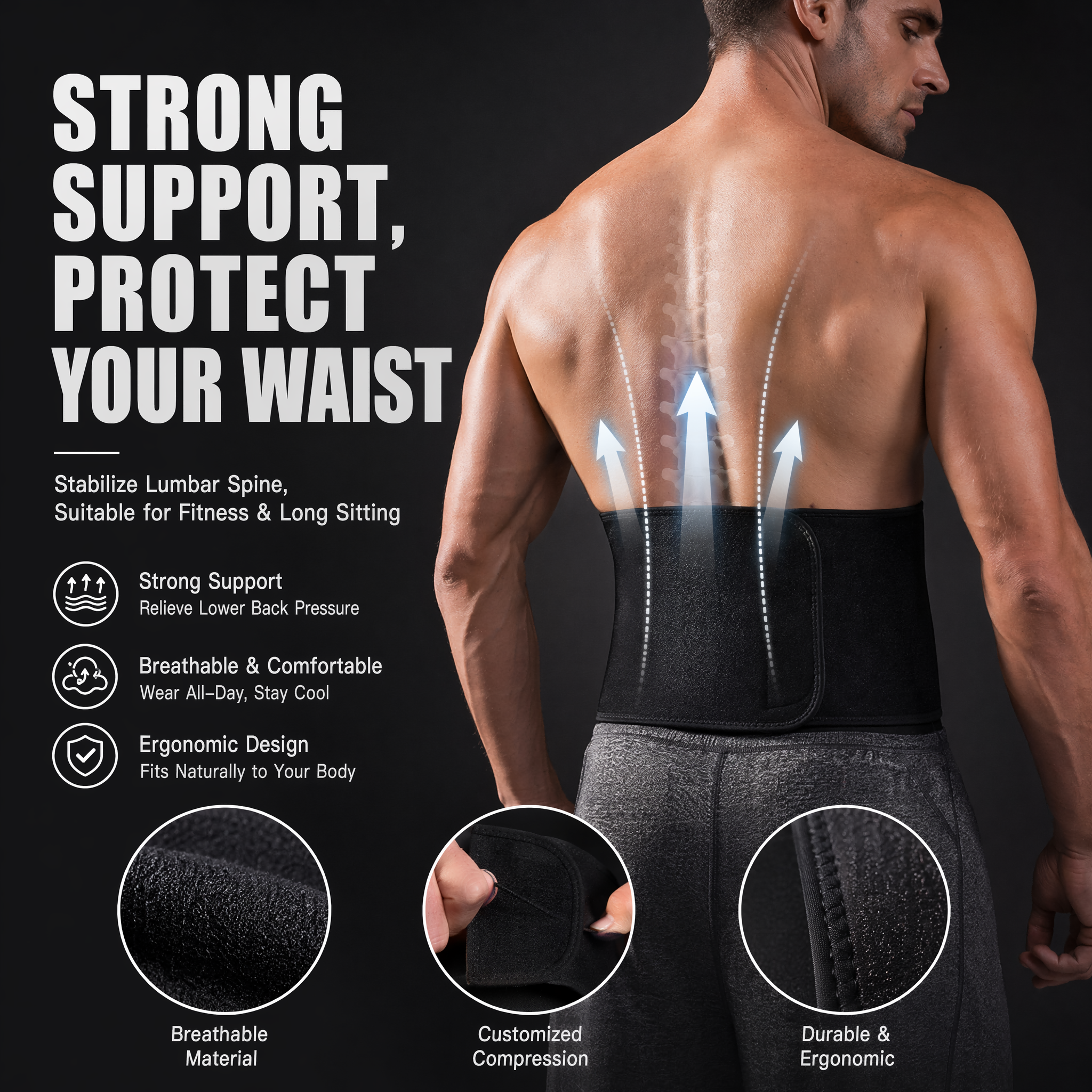 VBOSI Back Support Lumbar Belt - مراجعة Men'S Formal Wear Belt وسعره