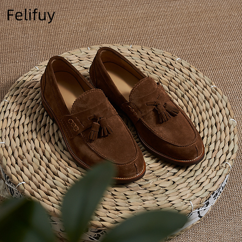 New Brown Men Flat Loafers Cow - مراجعة Men'S Formal Wear In Wedding وسعره