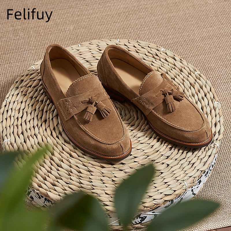 New Brown Men Flat Loafers Cow - مراجعة Men'S Formal Wear In Wedding وسعره