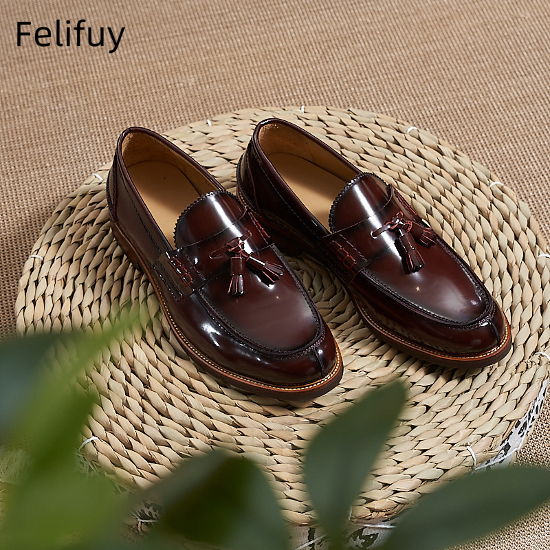 New Brown Men Flat Loafers Cow - مراجعة Men'S Formal Wear In Wedding وسعره