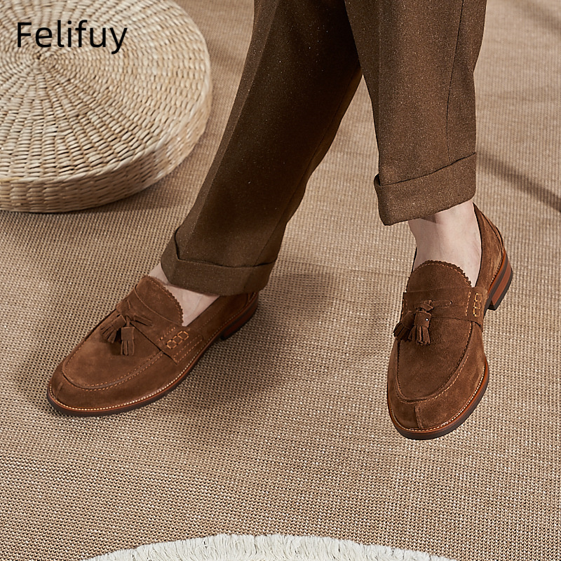 New Brown Men Flat Loafers Cow - مراجعة Men'S Formal Wear In Wedding وسعره