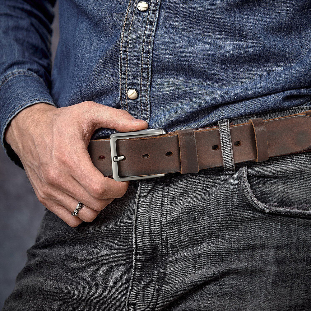 Men's Pin Buckle Durable Genui - مراجعة Men'S Formal Wear Belt وسعره