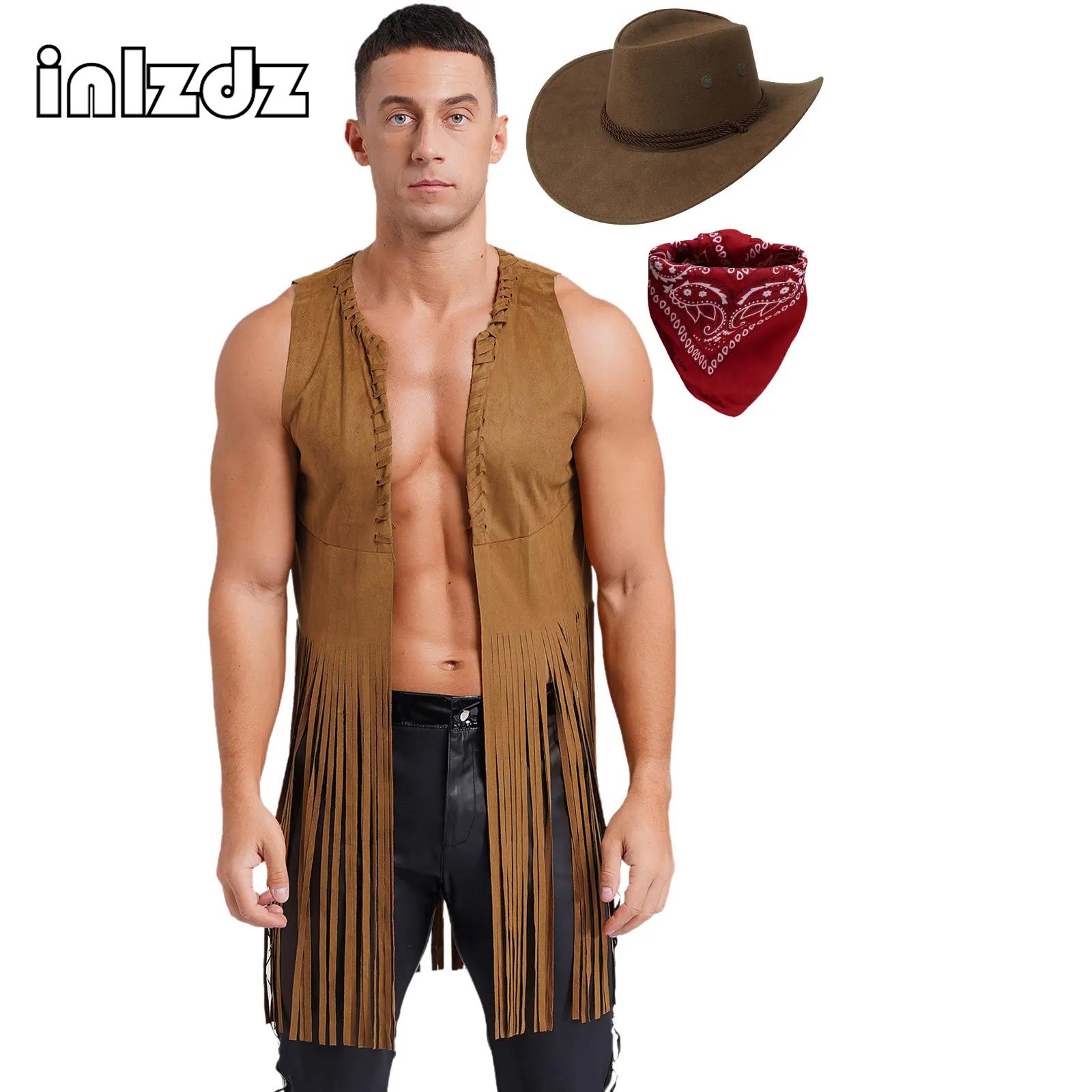 Mens Wild West Cosplay Cowboy  - مراجعة Men Formal Wear Vest وسعره