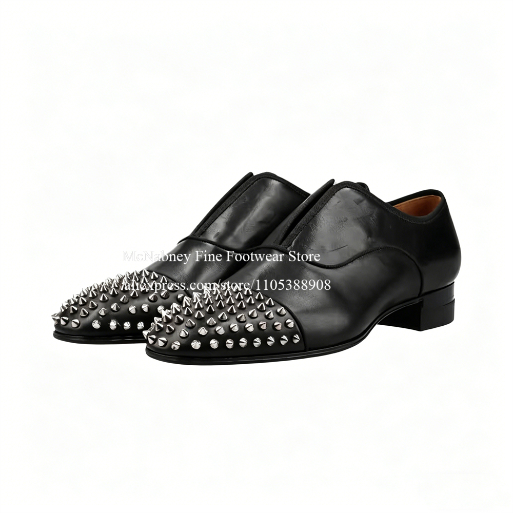 Spike Studs Leather Dress Shoe - مراجعة Men'S Formal Wear In Wedding وسعره