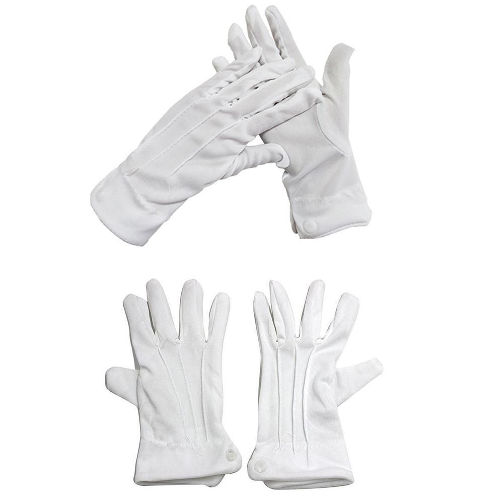 1 Pair White Cotton Gloves Adu - مراجعة Formal Wear Gloves Men وسعره