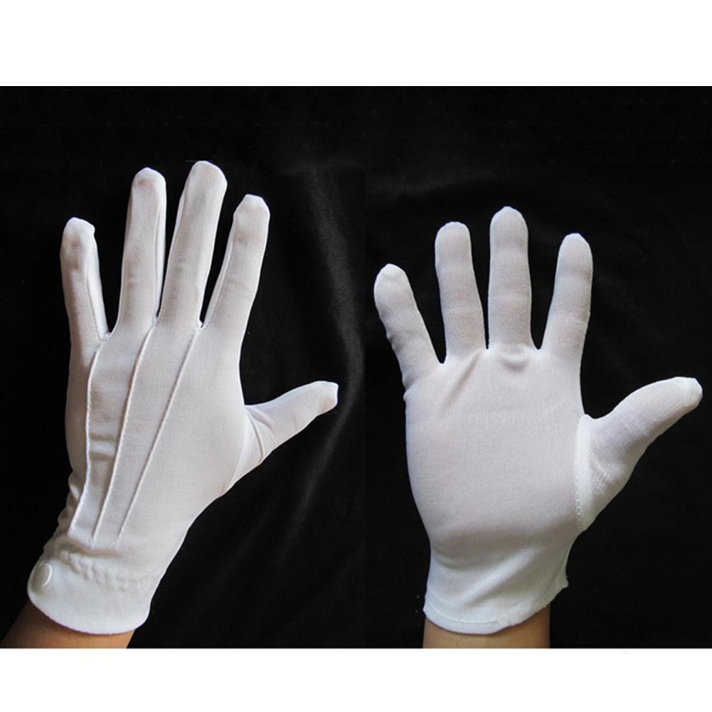 1 Pair White Cotton Gloves Adu - مراجعة Formal Wear Gloves Men وسعره