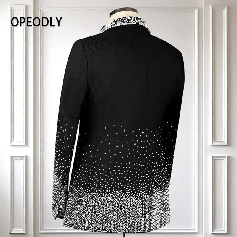 OPEODLY Men s Black Tuxedo Sui - مراجعة Formal Wear For Men Black Suit وسعره