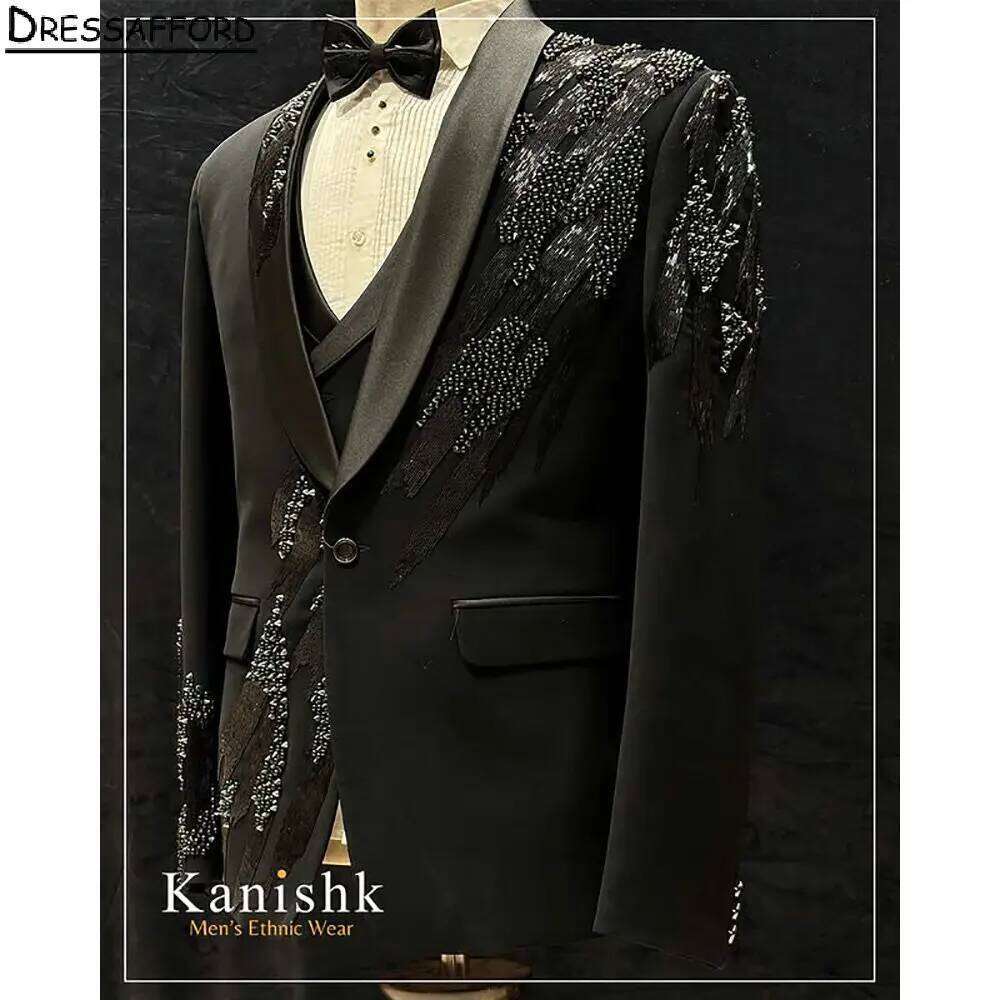 Black Formal Wedding Suits Lux - مراجعة Formal Wear For Men Black Suit وسعره