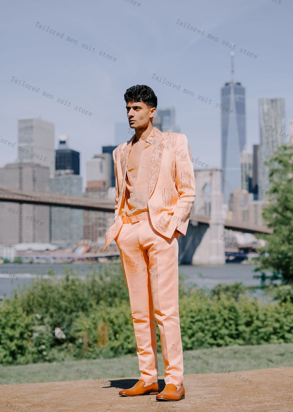 Luxury Crystals Men Suits Set  - مراجعة Men Formal Wear Wedding Guest وسعره