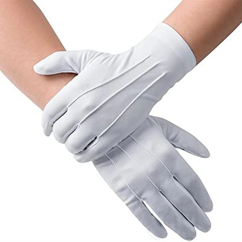 White Cotton Gloves for Men Fo - مراجعة Formal Wear Gloves Men وسعره