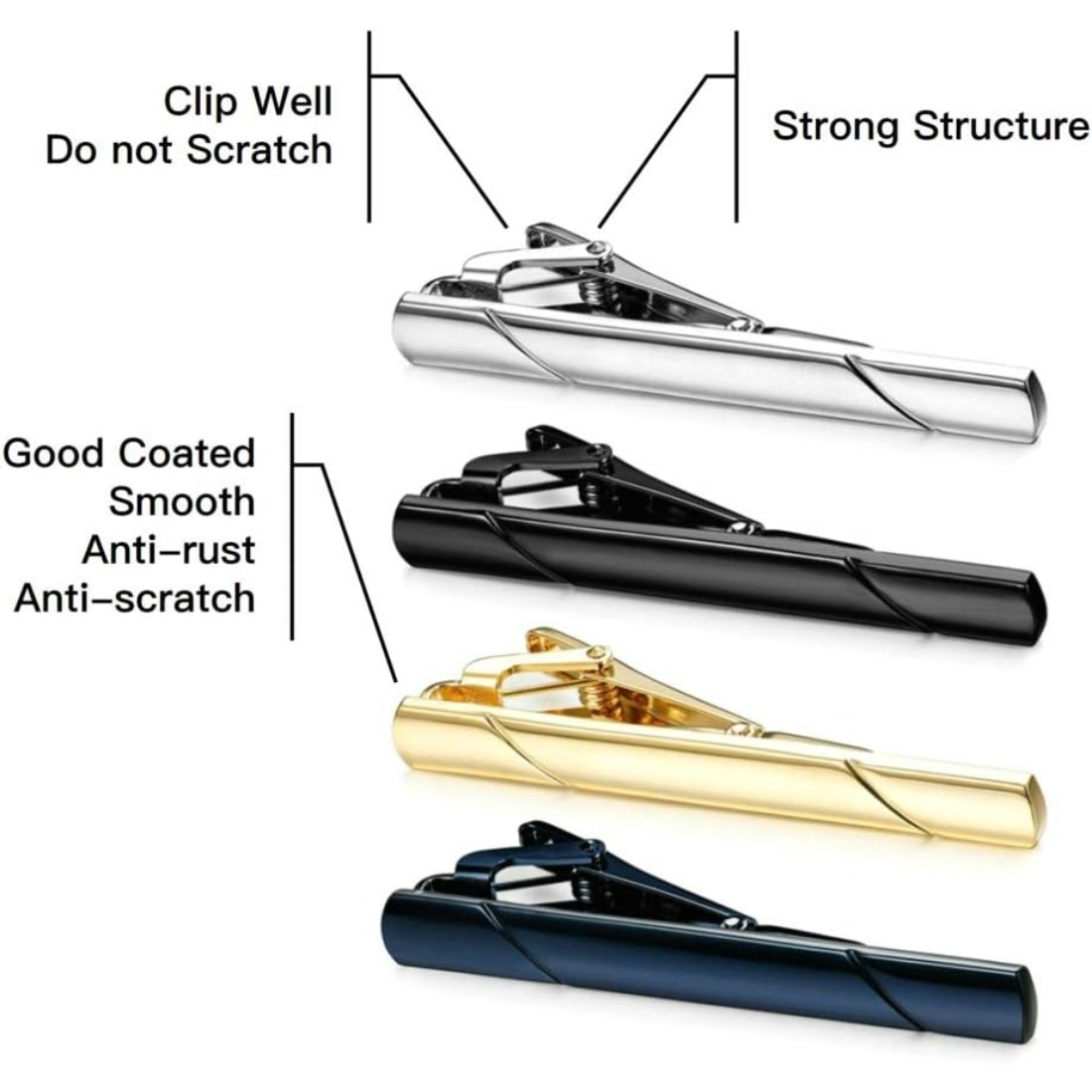 This polished metal tie clip s - مراجعة Men Formal Wear Look وسعره