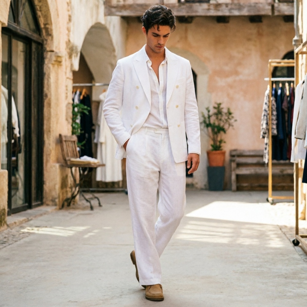 Sage Green Linen Men Suits Rel - مراجعة Men Formal Wear Wedding Guest وسعره