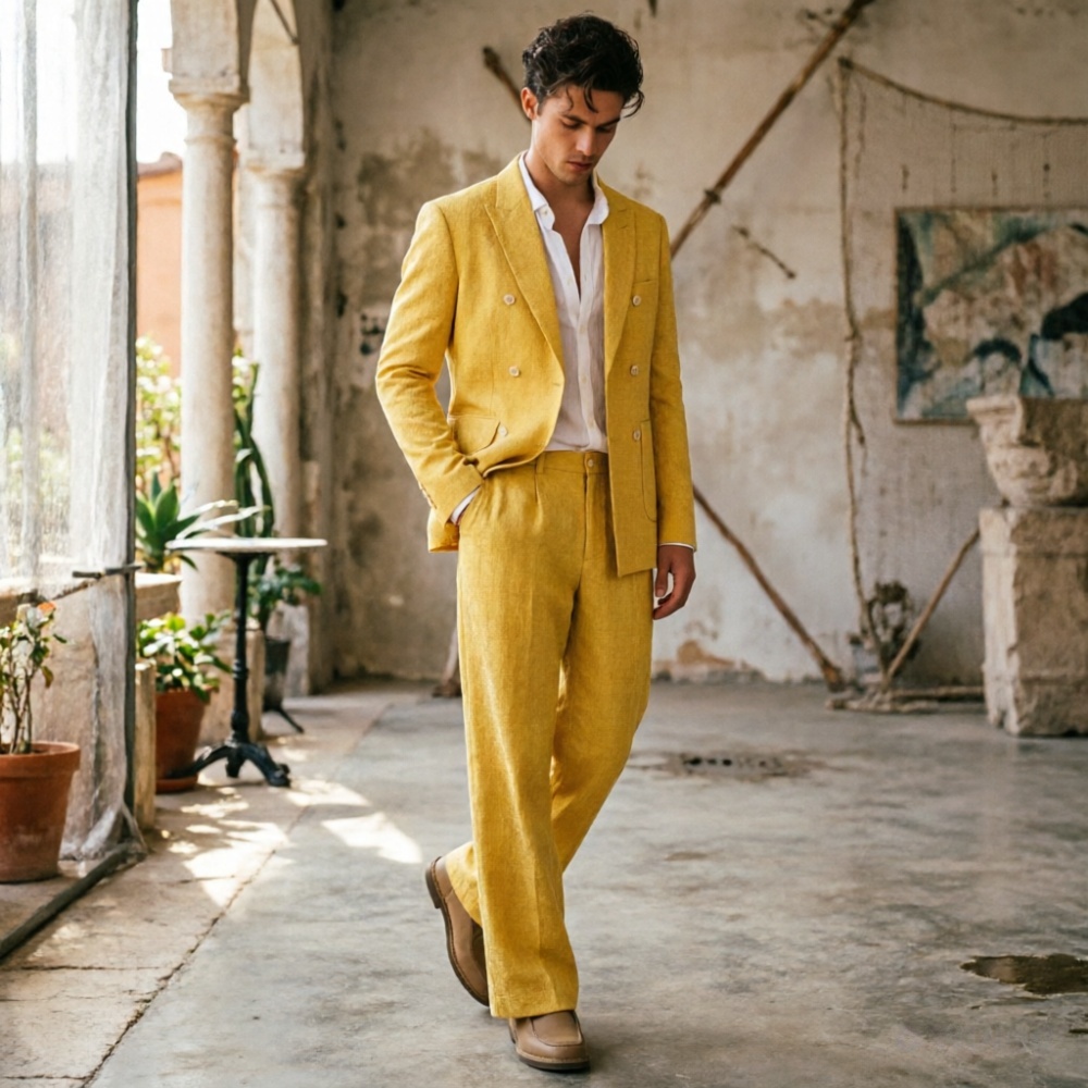 Sage Green Linen Men Suits Rel - مراجعة Men Formal Wear Wedding Guest وسعره
